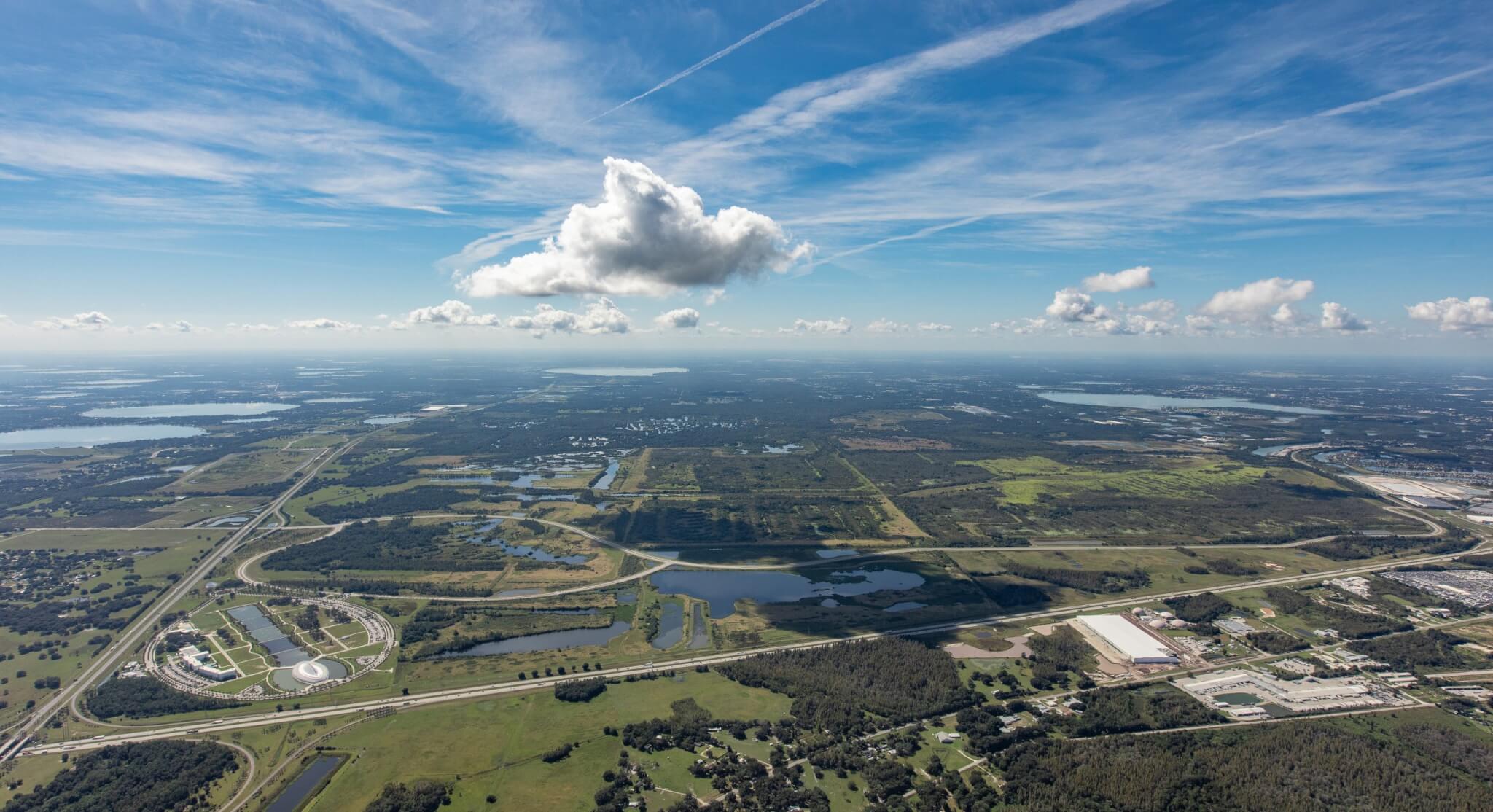 aerial photograph of polk county